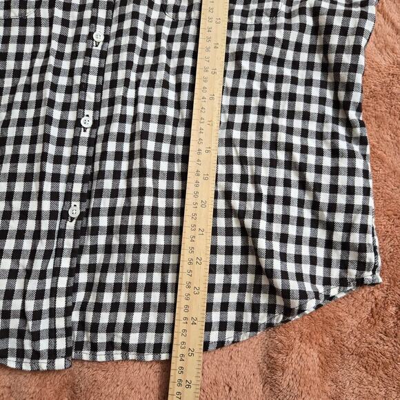 Lauren Ralph Lauren Womens Classic Fit Gingham Button-Down Shirt XL Cream Brown - Picture 9 of 9
